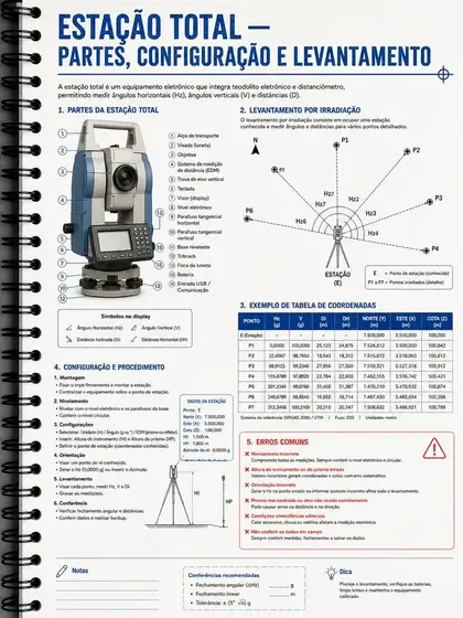 Ficha de estação total